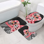 Personalized St Kilda Saints Bathroom Set Polynesian Tribal Saint Mascot With Hibiscus Floral Art