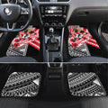 Personalized St Kilda Saints Car Mats Polynesian Tribal Saint Mascot With Hibiscus Floral Art