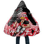 Personalized St Kilda Saints Cloak Polynesian Tribal Saint Mascot With Hibiscus Floral Art