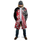 Personalized St Kilda Saints Cloak Polynesian Tribal Saint Mascot With Hibiscus Floral Art