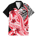 Personalized St Kilda Saints Family Matching Mermaid Dress and Hawaiian Shirt Polynesian Tribal Saint Mascot With Hibiscus Floral Art