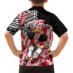 Personalized St Kilda Saints Family Matching Puletasi and Hawaiian Shirt Polynesian Tribal Saint Mascot With Hibiscus Floral Art
