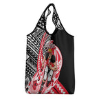 Personalized St Kilda Saints Grocery Bag Polynesian Tribal Saint Mascot With Hibiscus Floral Art