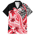 Personalized St Kilda Saints Hawaiian Shirt Polynesian Tribal Saint Mascot With Hibiscus Floral Art