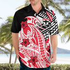 Personalized St Kilda Saints Hawaiian Shirt Polynesian Tribal Saint Mascot With Hibiscus Floral Art