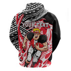 Personalized St Kilda Saints Hoodie Polynesian Tribal Saint Mascot With Hibiscus Floral Art