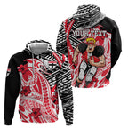 Personalized St Kilda Saints Hoodie Polynesian Tribal Saint Mascot With Hibiscus Floral Art