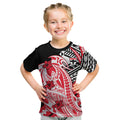 Personalized St Kilda Saints Kid T Shirt Polynesian Tribal Saint Mascot With Hibiscus Floral Art