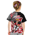 Personalized St Kilda Saints Kid T Shirt Polynesian Tribal Saint Mascot With Hibiscus Floral Art