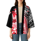 Personalized St Kilda Saints Kimono Polynesian Tribal Saint Mascot With Hibiscus Floral Art