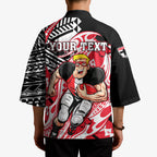 Personalized St Kilda Saints Kimono Polynesian Tribal Saint Mascot With Hibiscus Floral Art