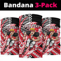 Personalized St Kilda Saints Neck Gaiter Polynesian Tribal Saint Mascot With Hibiscus Floral Art
