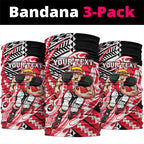 Personalized St Kilda Saints Neck Gaiter Polynesian Tribal Saint Mascot With Hibiscus Floral Art