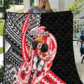 Personalized St Kilda Saints Quilt Polynesian Tribal Saint Mascot With Hibiscus Floral Art