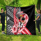 Personalized St Kilda Saints Quilt Polynesian Tribal Saint Mascot With Hibiscus Floral Art