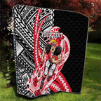 Personalized St Kilda Saints Quilt Polynesian Tribal Saint Mascot With Hibiscus Floral Art