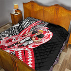 Personalized St Kilda Saints Quilt Polynesian Tribal Saint Mascot With Hibiscus Floral Art