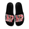 Personalized St Kilda Saints Slide Sandals Polynesian Tribal Saint Mascot With Hibiscus Floral Art