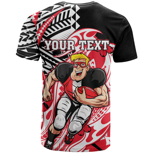 Personalized St Kilda Saints T Shirt Polynesian Tribal Saint Mascot With Hibiscus Floral Art