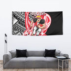 Personalized St Kilda Saints Tapestry Polynesian Tribal Saint Mascot With Hibiscus Floral Art