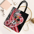 Personalized St Kilda Saints Tote Bag Polynesian Tribal Saint Mascot With Hibiscus Floral Art