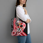 Personalized St Kilda Saints Tote Bag Polynesian Tribal Saint Mascot With Hibiscus Floral Art