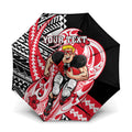 Personalized St Kilda Saints Umbrella Polynesian Tribal Saint Mascot With Hibiscus Floral Art