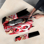 Personalized St Kilda Saints Umbrella Polynesian Tribal Saint Mascot With Hibiscus Floral Art