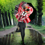 Personalized St Kilda Saints Umbrella Polynesian Tribal Saint Mascot With Hibiscus Floral Art