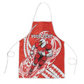 Personalized Sydney Swans Apron Polynesian Tribal Swan Mascot With Hibiscus Floral Art