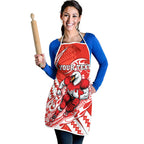 Personalized Sydney Swans Apron Polynesian Tribal Swan Mascot With Hibiscus Floral Art