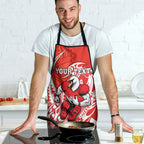 Personalized Sydney Swans Apron Polynesian Tribal Swan Mascot With Hibiscus Floral Art