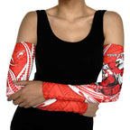 Personalized Sydney Swans Arm Sleeves Polynesian Tribal Swan Mascot With Hibiscus Floral Art
