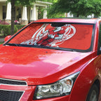 Personalized Sydney Swans Auto Sun Shade Polynesian Tribal Swan Mascot With Hibiscus Floral Art