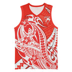 Personalized Sydney Swans Basketball Jersey Polynesian Tribal Swan Mascot With Hibiscus Floral Art