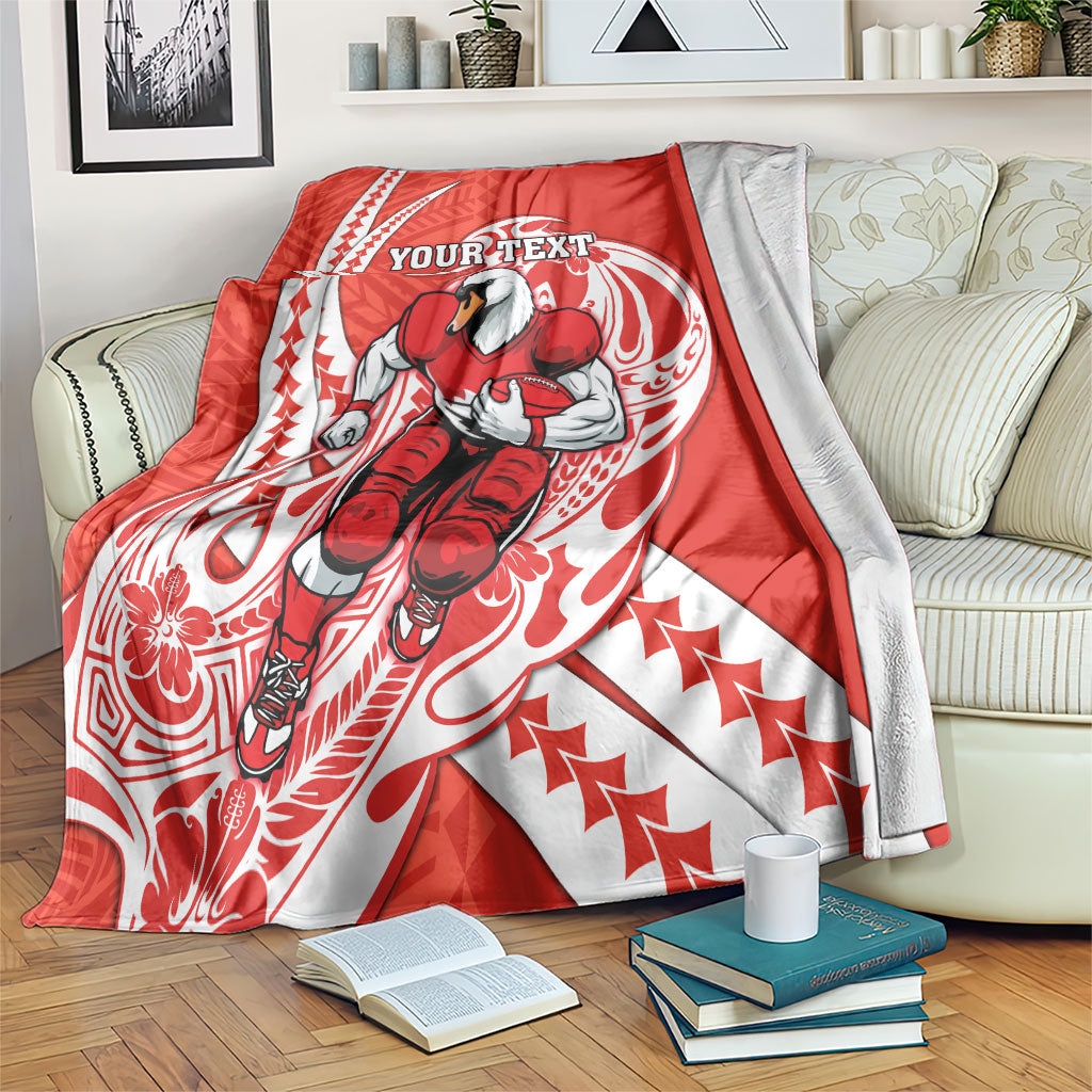 Personalized Sydney Swans Blanket Polynesian Tribal Swan Mascot With Hibiscus Floral Art