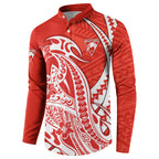 Personalized Sydney Swans Button Sweatshirt Polynesian Tribal Swan Mascot With Hibiscus Floral Art