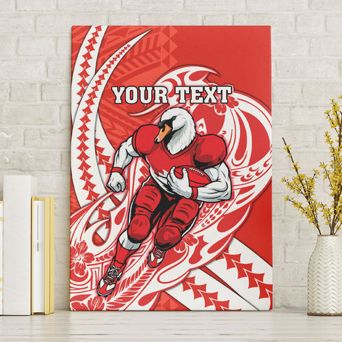 Personalized Sydney Swans Canvas Wall Art Polynesian Tribal Swan Mascot With Hibiscus Floral Art