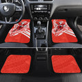 Personalized Sydney Swans Car Mats Polynesian Tribal Swan Mascot With Hibiscus Floral Art