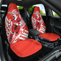 Personalized Sydney Swans Car Seat Cover Polynesian Tribal Swan Mascot With Hibiscus Floral Art