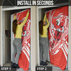 Personalized Sydney Swans Door Cover Polynesian Tribal Swan Mascot With Hibiscus Floral Art