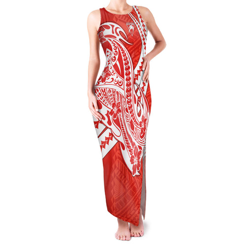 Personalized Sydney Swans Family Matching Tank Maxi Dress and Hawaiian Shirt Polynesian Tribal Swan Mascot With Hibiscus Floral Art