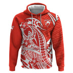 Personalized Sydney Swans Hoodie Polynesian Tribal Swan Mascot With Hibiscus Floral Art