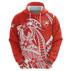 Personalized Sydney Swans Hoodie Polynesian Tribal Swan Mascot With Hibiscus Floral Art