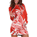 Personalized Sydney Swans Hoodie Dress Polynesian Tribal Swan Mascot With Hibiscus Floral Art