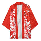 Personalized Sydney Swans Kimono Polynesian Tribal Swan Mascot With Hibiscus Floral Art
