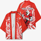 Personalized Sydney Swans Kimono Polynesian Tribal Swan Mascot With Hibiscus Floral Art