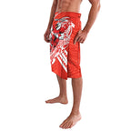 Personalized Sydney Swans Lavalava Polynesian Tribal Swan Mascot With Hibiscus Floral Art
