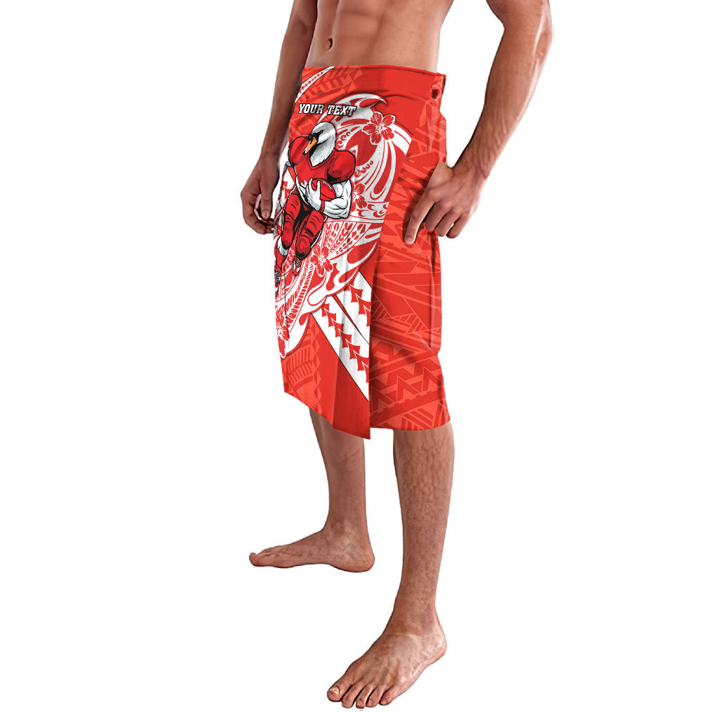 Personalized Sydney Swans Lavalava Polynesian Tribal Swan Mascot With Hibiscus Floral Art