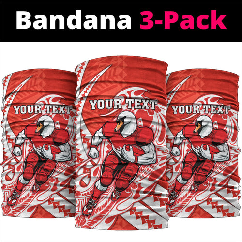 Personalized Sydney Swans Neck Gaiter Polynesian Tribal Swan Mascot With Hibiscus Floral Art